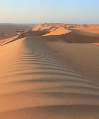 Erlebe die Menschenleere und Stille der riesigen Rub Al Khali Wüste
